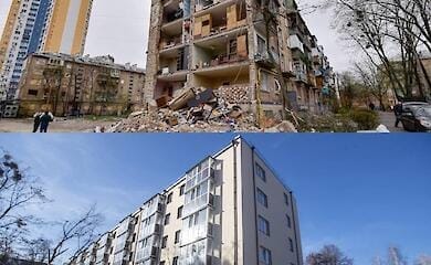 У Києві відремонтували ще кілька будинків, пошкоджених через обстріли ворога